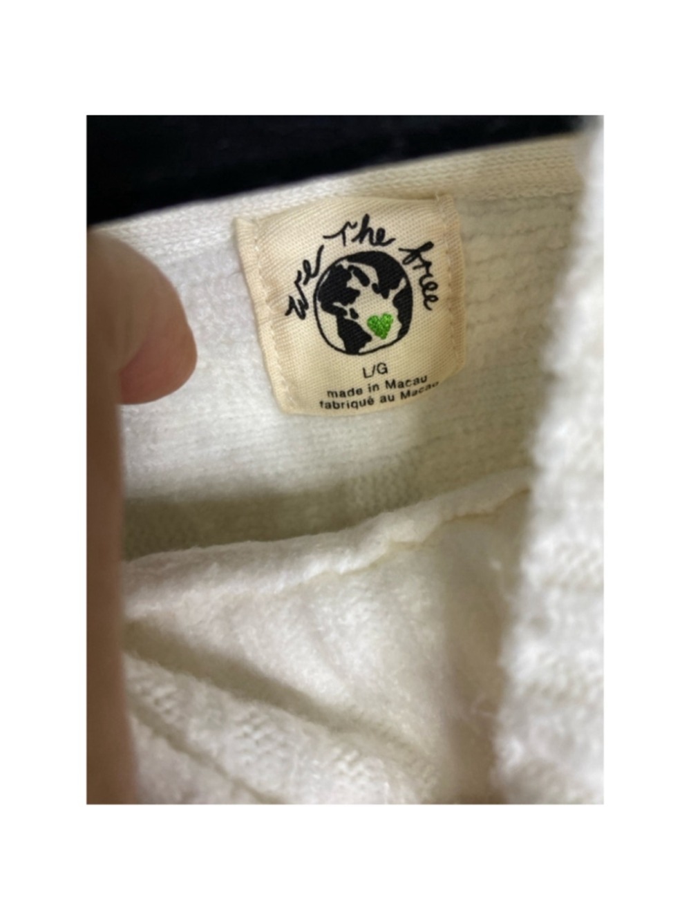 NWT Free People Size L Ivory Chunky Basketweave Knit Mock Neck Sweater - Picture 9 of 9